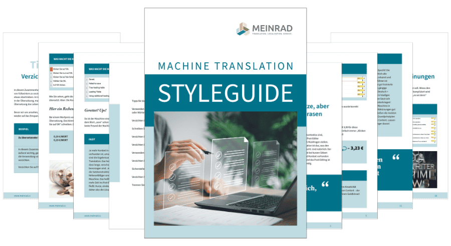 Seitenvorschau des E-Books Machine-Translation-Styleguide von MEINRAD